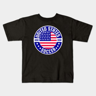 Usa Flag Soccer Kids T-Shirt